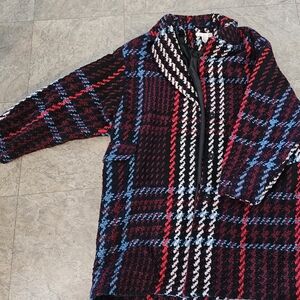 H&M Jacquard Weave Wool Coat L. NWOT